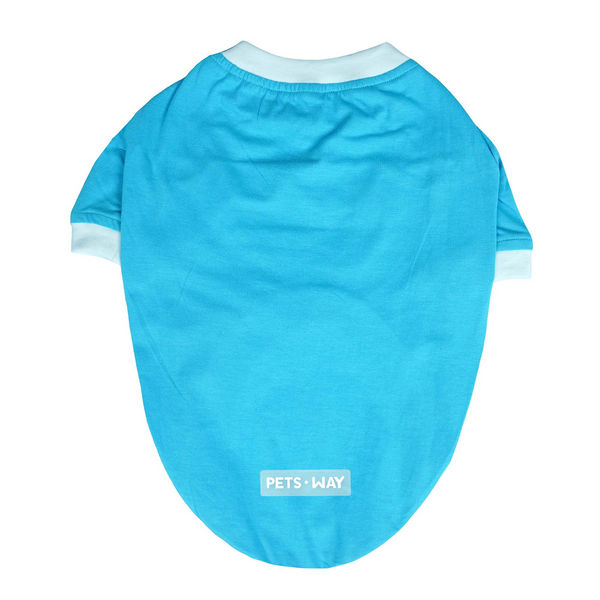 Pets Way Dive In Stripes Tshirt for Dogs (Ocean)