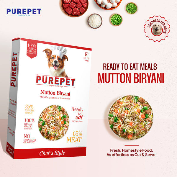 Purepet Mutton Biryani Fresh Food For Dogs