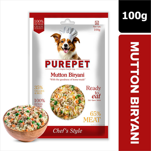 Purepet Mutton Biryani Fresh Food For Dogs