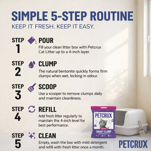 Petcrux Lavender & Lemon Scented Smart Clumping Cat Litter