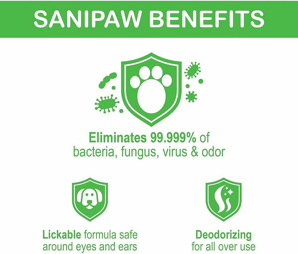 PawZ SANIPAW Wipes for Dogs (White)