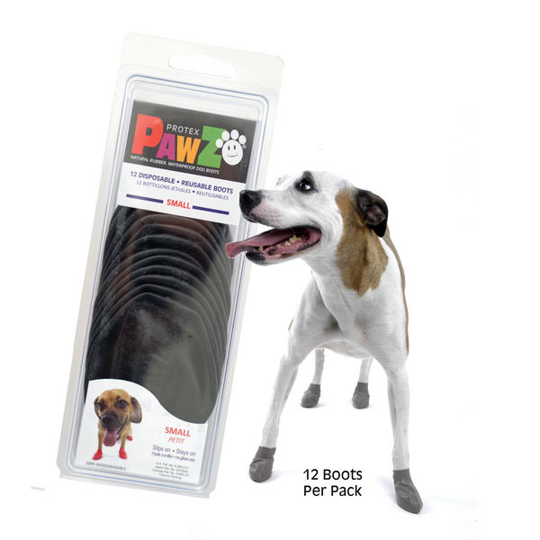 Protex PawZ Disposable and Reusable Boots for Dogs (Black)