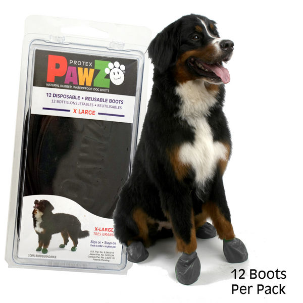Protex PawZ Disposable and Reusable Boots for Dogs (Black)