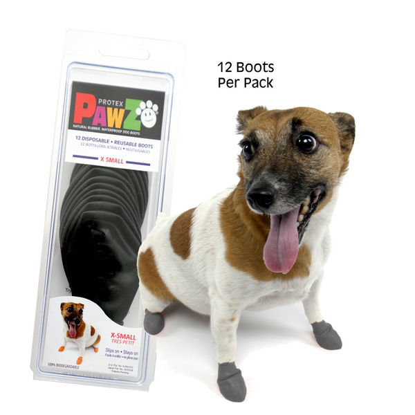 Protex PawZ Disposable and Reusable Boots for Dogs (Black)