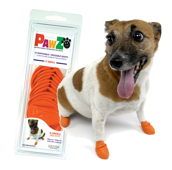 Protex PawZ Disposable and Reusable Bootz for Dogs (Orange)