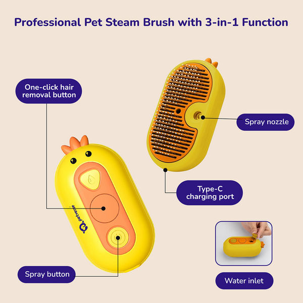Petverse Steam Brush for Dogs & Cats