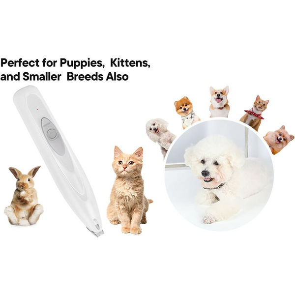 Petvogue LED Rechargeable Paw and Face Hair Trimmer for Dog and Cats (Yellow)
