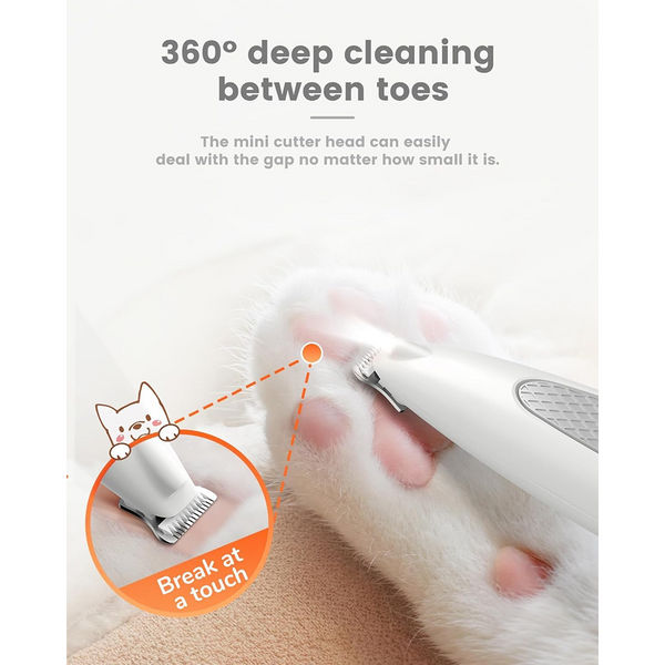 Petvogue LED Rechargeable Paw and Face Hair Trimmer for Dog and Cats (Yellow)