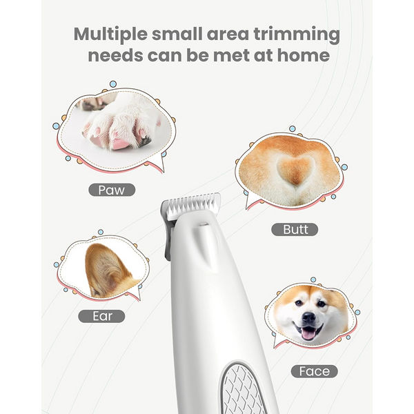 Petvogue LED Rechargeable Paw and Face Hair Trimmer for Dog and Cats (Yellow)