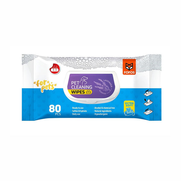 Barkbutler x Fofos Lavender Scented Cleaning Wipes for Pets