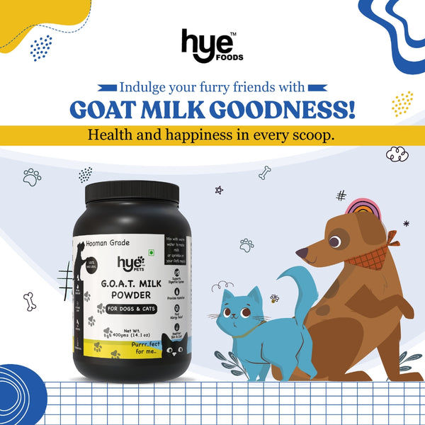 HYE Pets Nutrient Rich Goat Milk Powder for Dogs and Cats