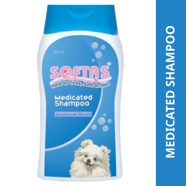 Intas Softas Tick & Flea Medicated Shampoo for Dogs