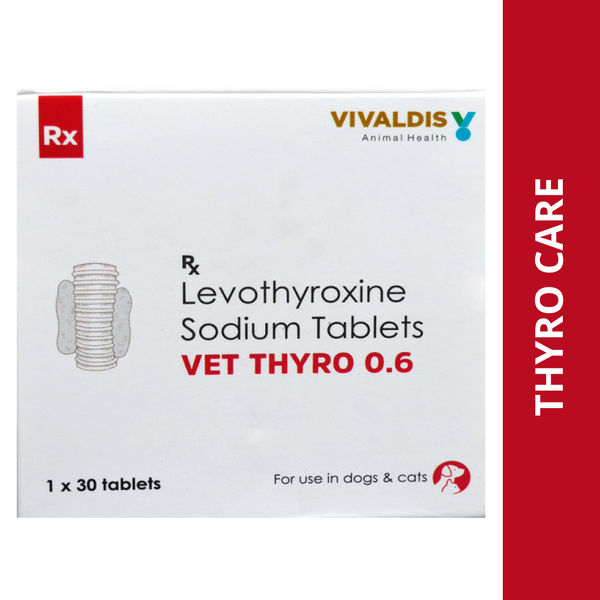 Vivaldis Vet Thyro 0.6 (Levothyroxine sodium) Tablets for Dogs and Cats