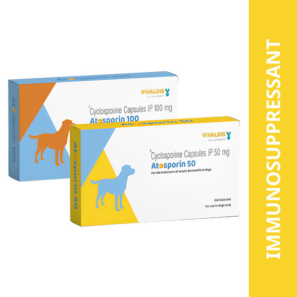 Vivaldis Atosporin (Cyclosporin) 100mg Capsules for Dogs (5 tablets)
