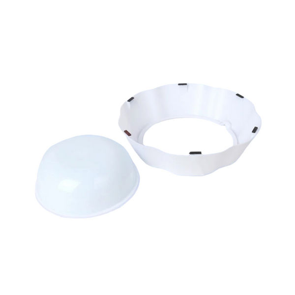 Talking Dog Club Water Fountain Bowl for Dogs (White/Blue)