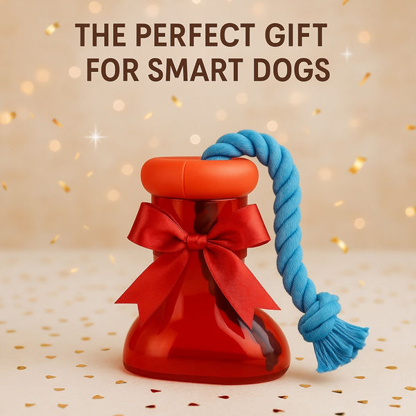 Talking Dog Club Big Boot Rubber and Rope Chew Treat Dispensing Toy for Dogs (Red)
