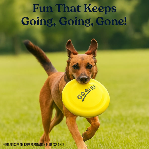 Talking Dog Club Pop Light weight Frisbee Toy for Dogs (Yellow)