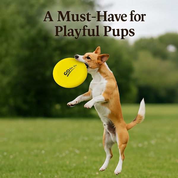 Talking Dog Club Pop Light weight Frisbee Toy for Dogs (Yellow)