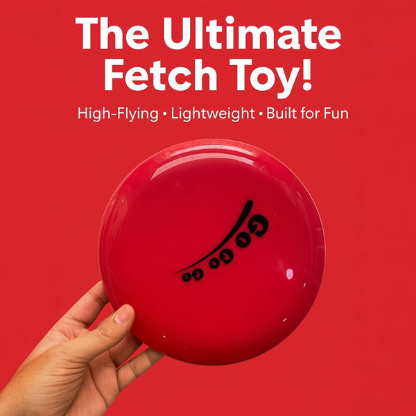 Talking Dog Club Pop Light weight Frisbee Toy for Dogs (Red)