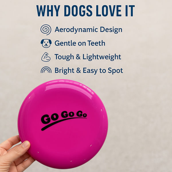 Talking Dog Club Pop Light weight Frisbee Toy for Dogs (Pink)