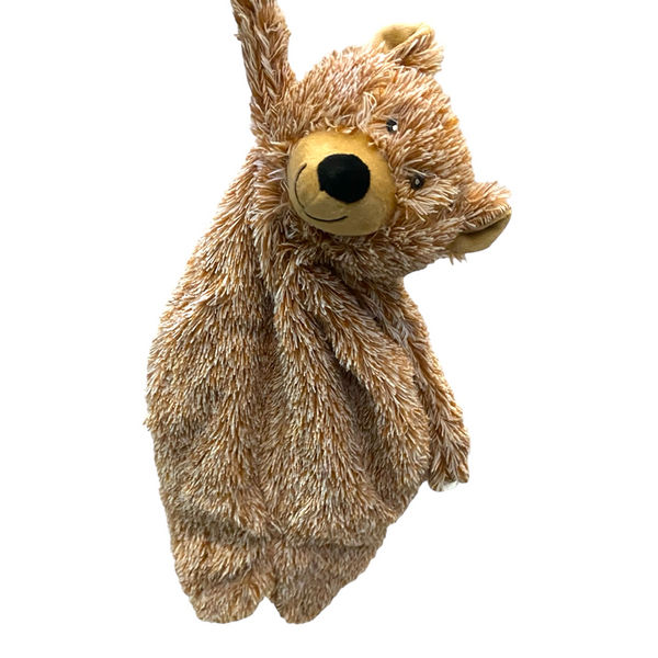 Talking Dog Club Teddy Bear Plush Crinkle Toy for Dogs (Brown)
