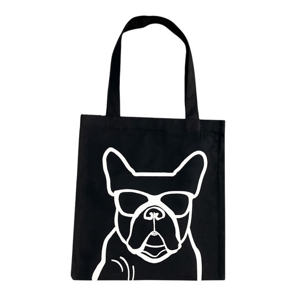 Talking Dog Club Dog Face Carry All Tote Bag for Women (Black)