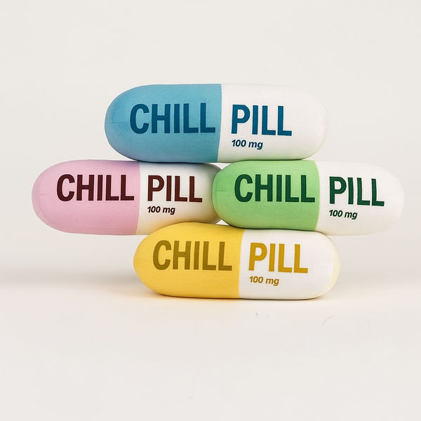 Talking Dog Chill Pill Plush Toy for Dogs (Pink)