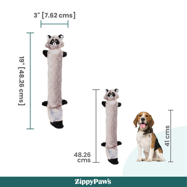 Zippy Paws Raccoon Jigglerz Plush Toy for Dogs