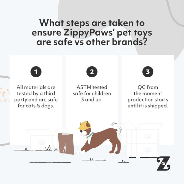Zippy Paws Raccoon Jigglerz Plush Toy for Dogs