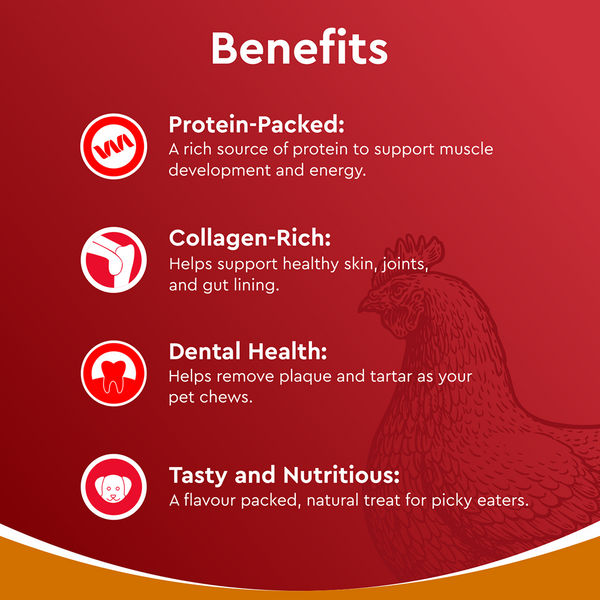 Drools Dehydrated Real Chicken Feet Chews Treat for Dogs