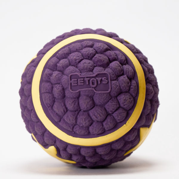 Skatrs Interactive Latex Star Squeaky Ball Toy for Dogs and Cats (Purple) | Chewing, Floating, Training, and Bouncing