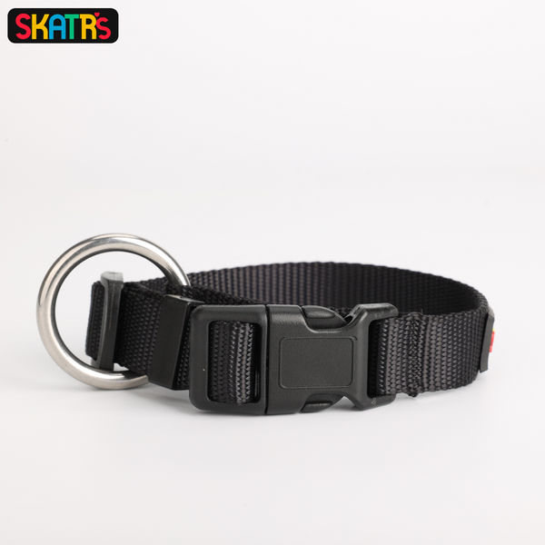 Skatrs Nylon Collar for Dogs and Cats (Black)