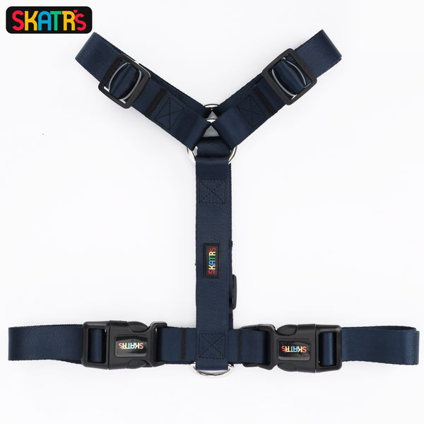 Skatrs Premium H Harness for Dogs (Midnight Blue)