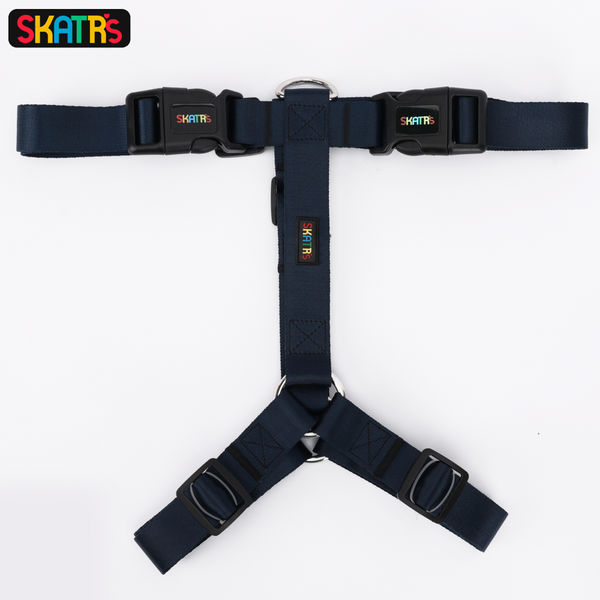 Skatrs Premium H Harness for Dogs (Midnight Blue)