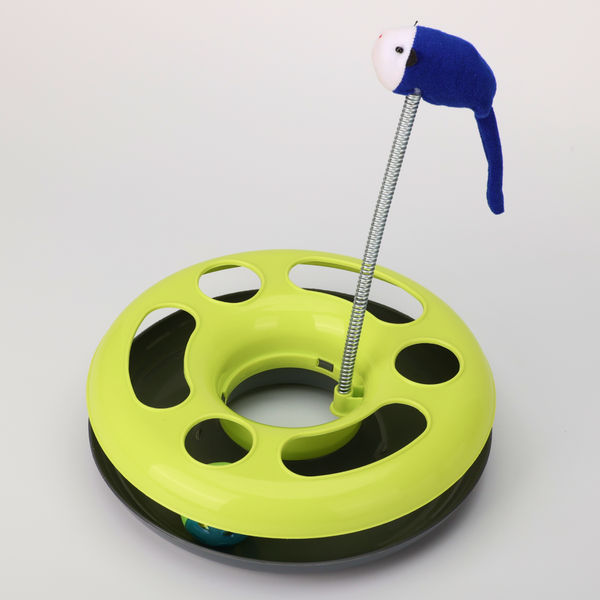 Skatrs Interactive Happy Circle Toy for Cats (Green)