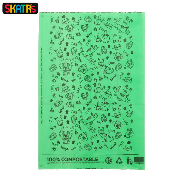 Skatrs Compostable Poop Bags for Dogs and Cats
