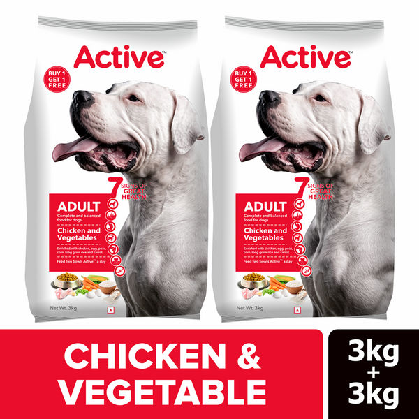 Active Chicken and Vegetables Adult Dog Dry Food (Buy 1 Get 1)