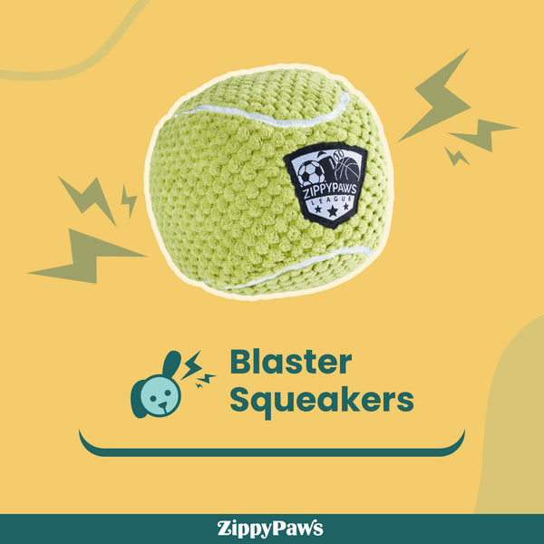 Zippy Paws SportsBallz Tennis Ball Plush Toy for Dogs