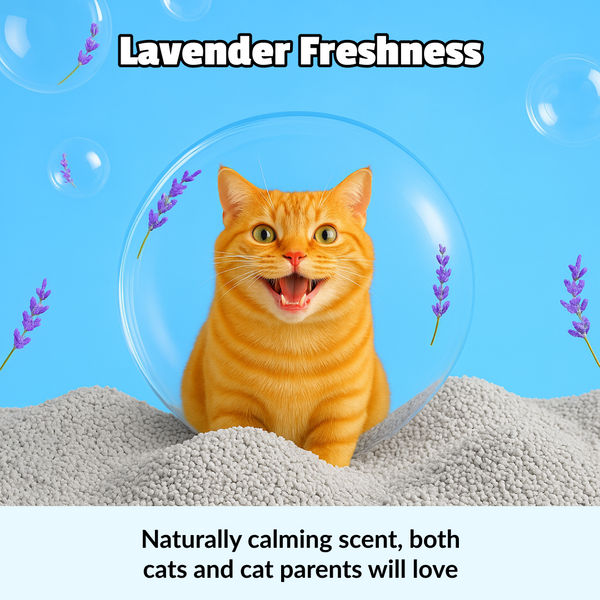 Scoopy Cat Litter | Lavender Scented | Quick Clumping | 100% Natural Bentonite White Sand (Buy 1 Get 1)