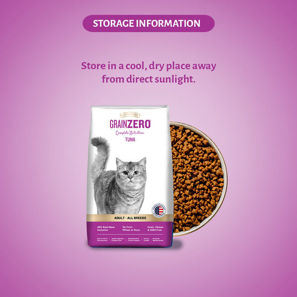 Signature Grain Zero Tuna Adult All Breed Adult Cat Dry Food
