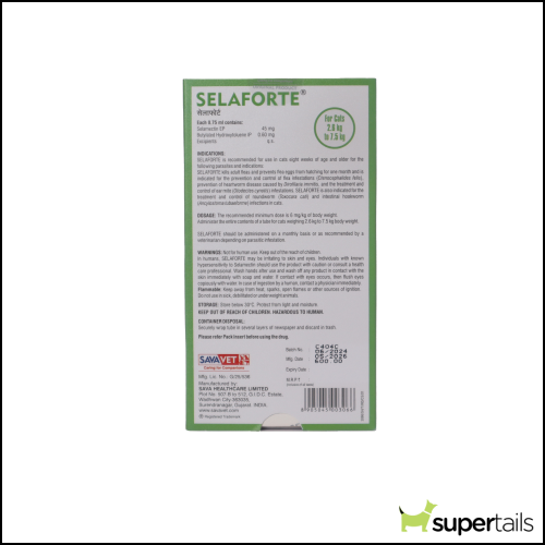 Savavet Selaforte (Selamectin) Tick and Flea Control Spot On for Cats