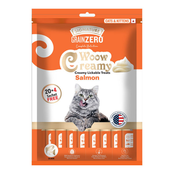 Signature Grain Zero Salmon Lickable Creamy Cat Treats