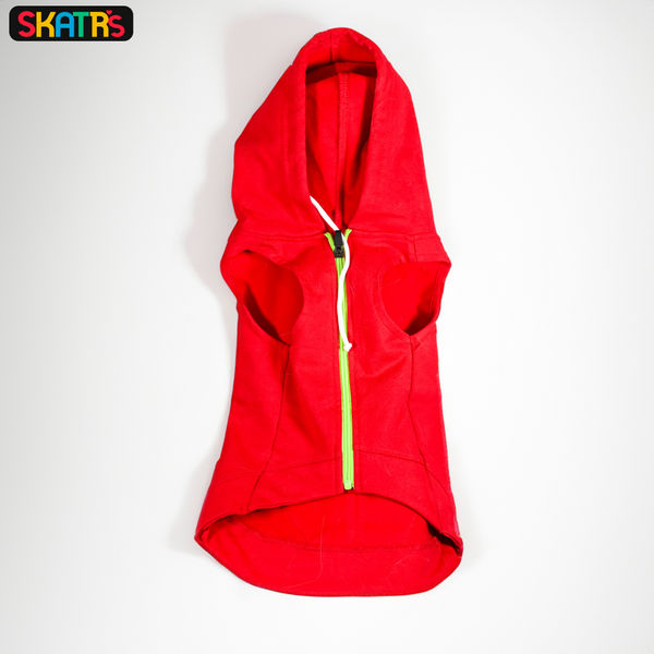 Skatrs  Breezy Hoodies with Pockets for Dog and Cats (Red)