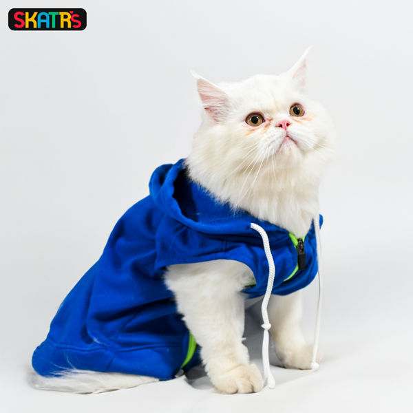 Skatrs Breezy Hoodie with Pockets for Dog and Cats (Blue)