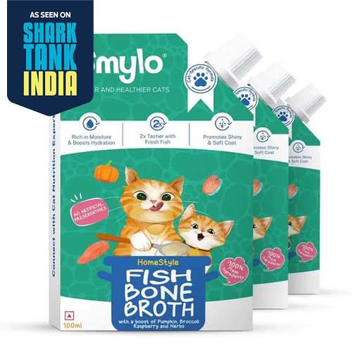 Smylo Hydration Rich Fish with Pumpkin, Broccoli and Raspberry Bone Broth for Cats