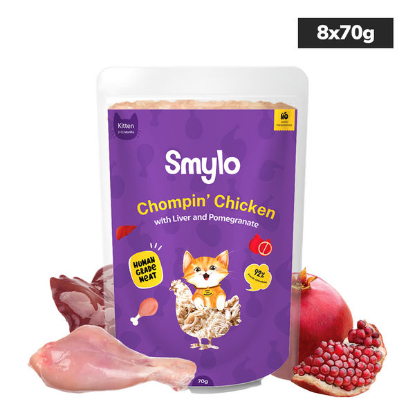 Smylo Kitten Chicken & Liver, Pomegranate, Fresh & No-Preservative Wet Cat Food