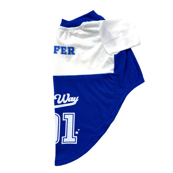 Pets Way Sniffer Barkball Tshirt for Dogs (Blue/White)