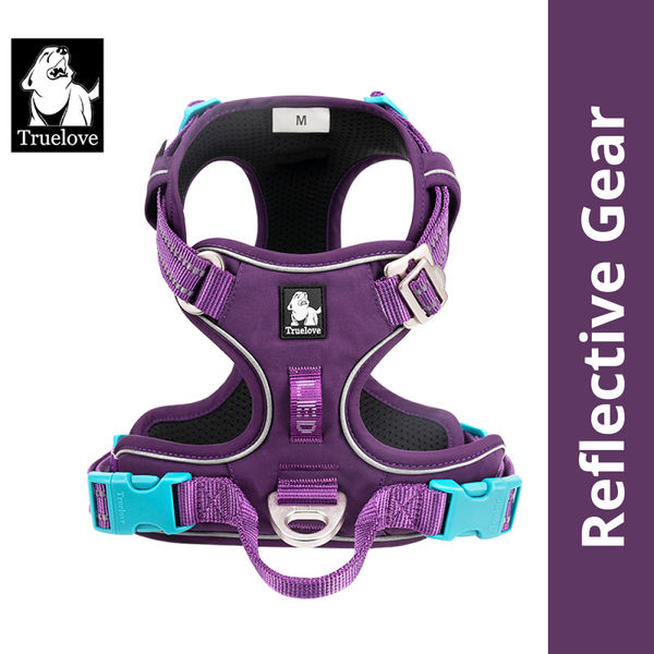 Truelove No Pull Cordura Harness with 3M Reflective Material for Dogs (Purple)