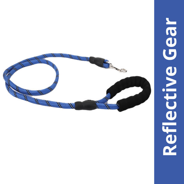 Skatrs Reflective Nylon Rope Leash for Dogs (Blue)