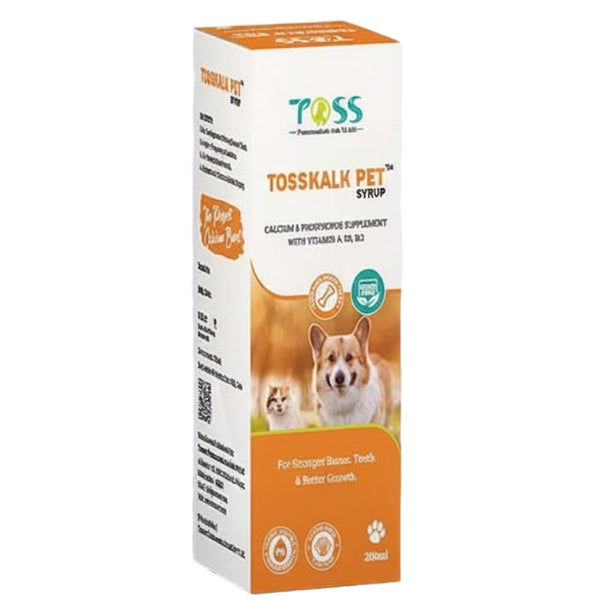 Tossvet Tosskalk Syrup Calcium & Phosphorus Supplement for Dogs and Cats
